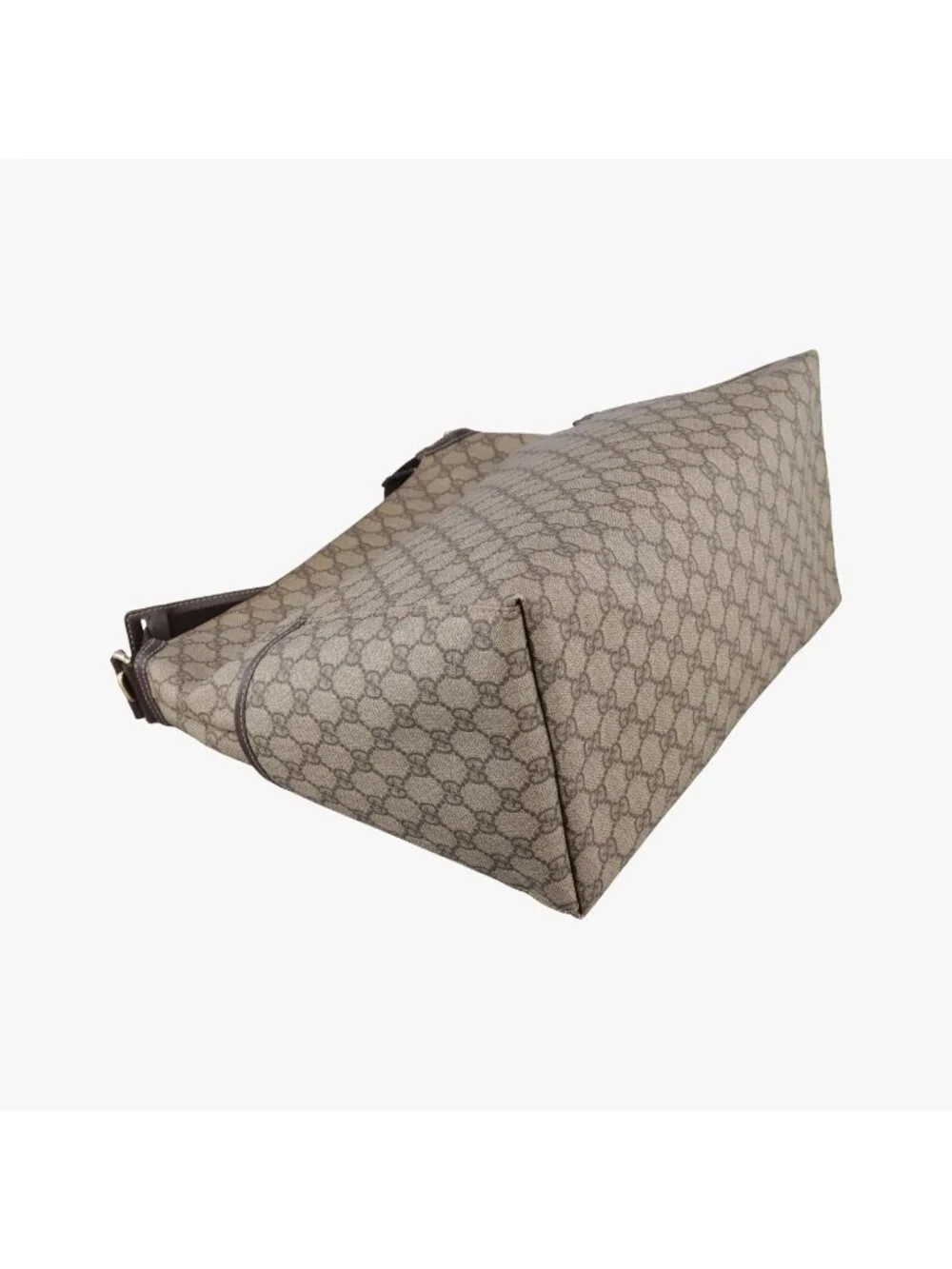 Gucci GG Plus Supreme Khaki Canvas Tote
